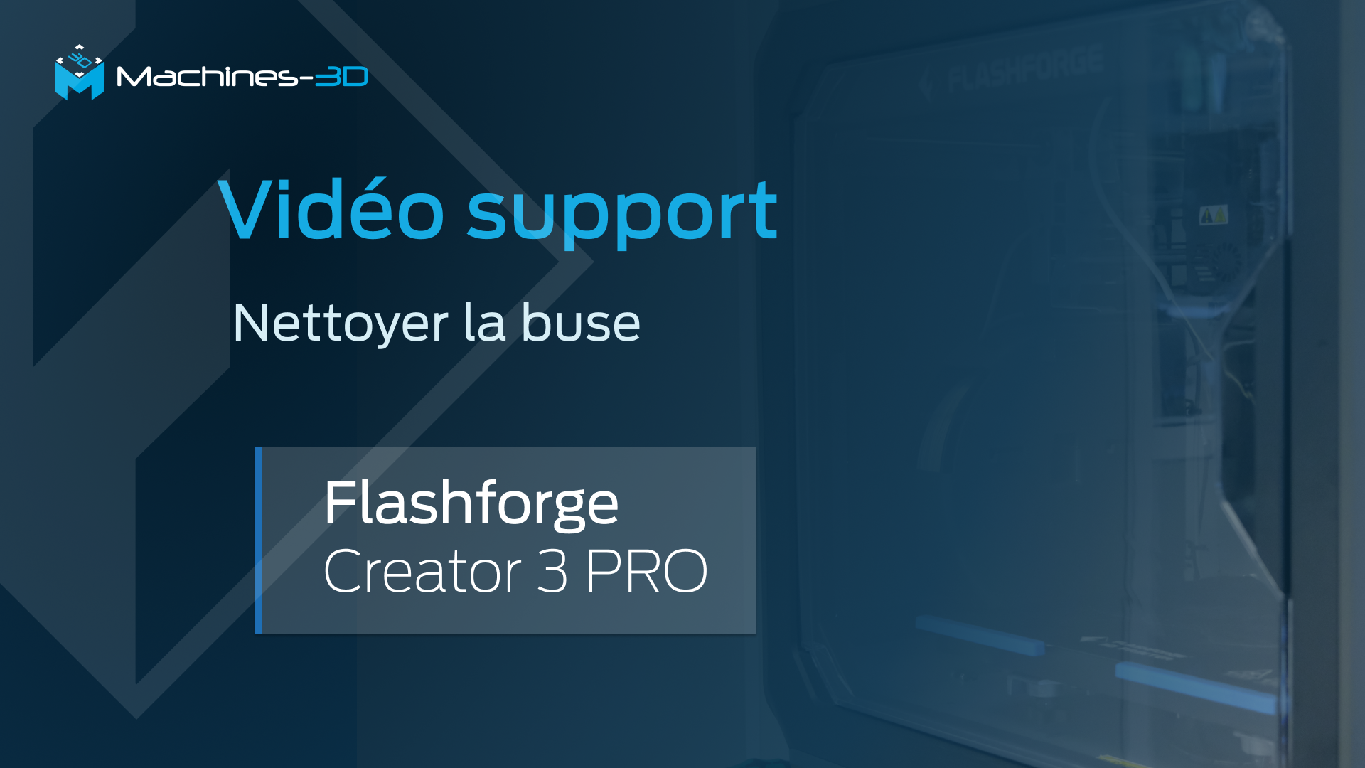 Imprimante 3D CREATOR 3 PRO Comment le filament et nettoyer la buse
