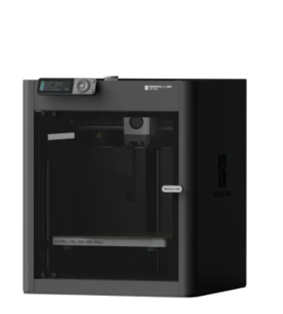 Photo de l’imprimante 3D Bambu Lab P1S sans module AMS, modèle fermé et compact, conçu pour des impressions fiables en mono-matériau.